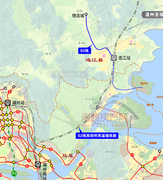 福州公布s1s6高清线路图覆盖福清连江闽清永泰